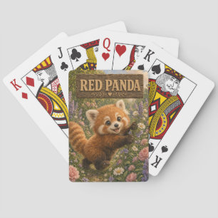 Red Panda Cute Baby Storybook Nursery Animal Playing Cards