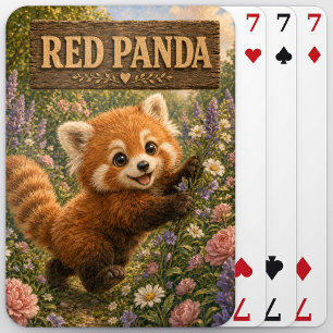 Red Panda Cute Baby Storybook Nursery Animal Playing Cards