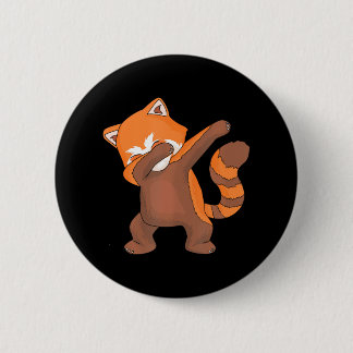 Red Panda Dabbing Dab for Live I Panda Lovers 6 Cm Round Badge