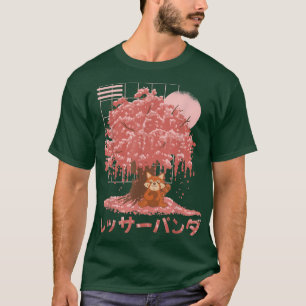 Red Panda Day Cherry Blossoms Bloom Pink Sakura Tr T-Shirt