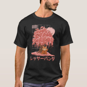 Red Panda Day Cherry Blossoms Bloom Pink Sakura Tr T-Shirt