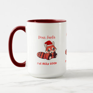 Red panda: Dear Santa, I've been Good Mug