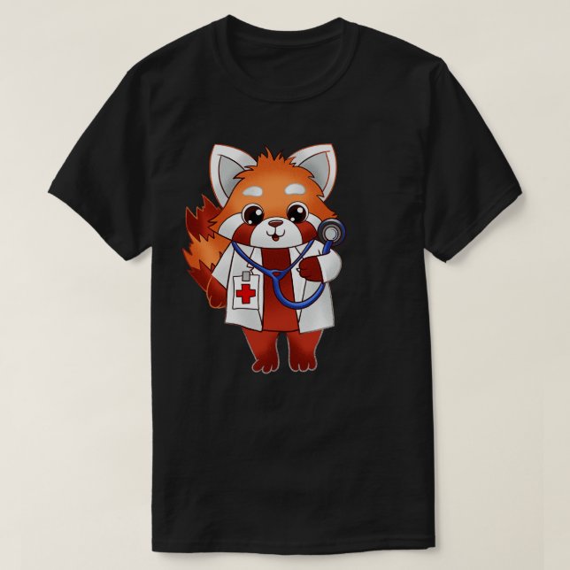 Red Panda Doctor T-Shirt (Design Front)