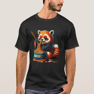 Red Panda Eat Ra Otaku Japanese T-Shirt
