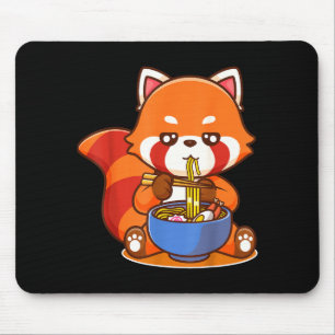 Red Panda Eating Ramen Japanese Soup Zoo Animal Zo Mouse Mat