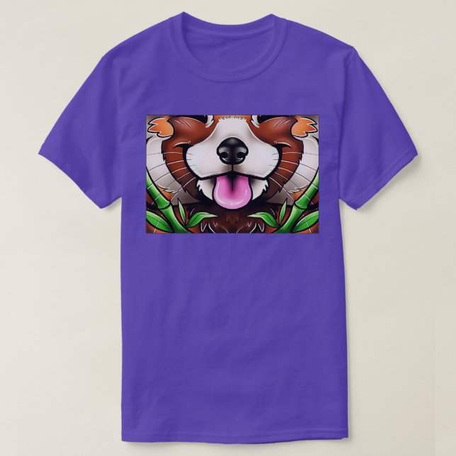 Red Panda Face 3 T-Shirt (Design Front)