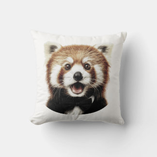 Red panda face cushion