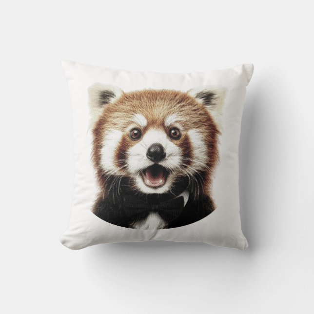Red panda face cushion (Front)
