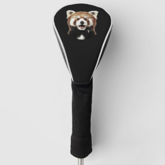 Red panda face golf head cover