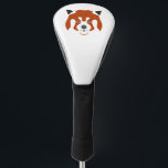 RED PANDA FACE GOLF HEAD COVER<br><div class="desc">Funny and cute red panda face head vector illustration icon. Customisable background soft colour only. Add your best text.</div>