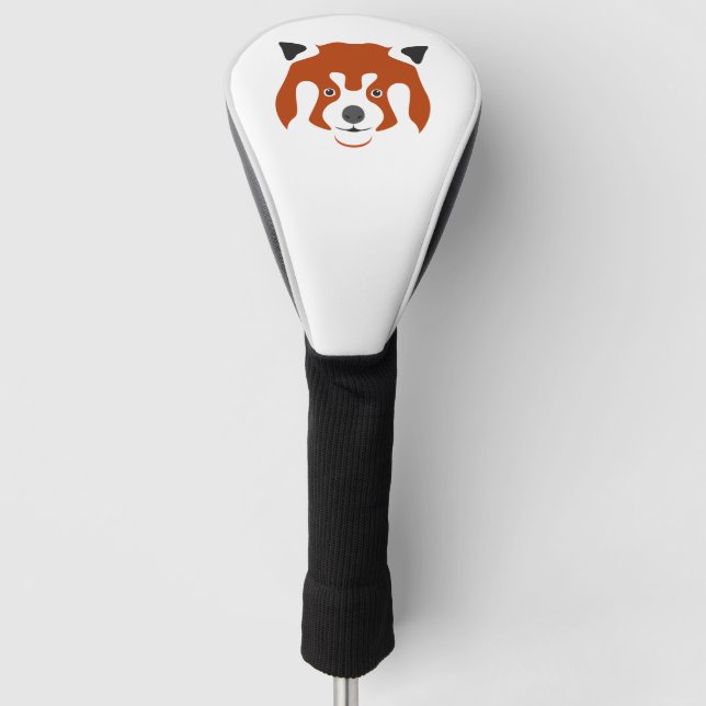 RED PANDA FACE GOLF HEAD COVER (Front)