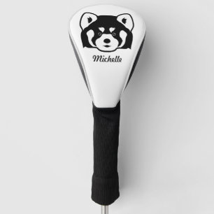 Red panda face golf head cover