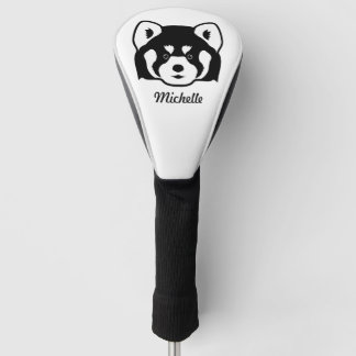 Red panda face golf head cover