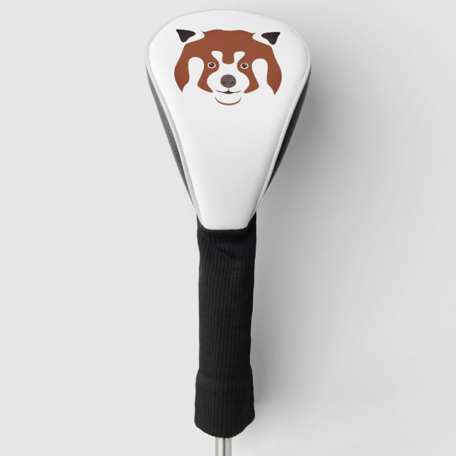 Red Panda Face Golf Head Cover (Front)