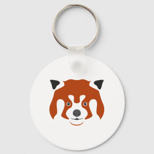 RED PANDA FACE KEY RING