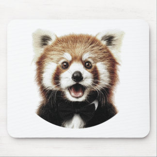 Red panda face mouse mat