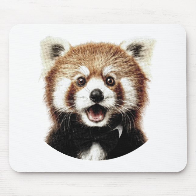 Red panda face mouse mat (Front)