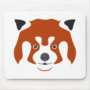 RED PANDA FACE MOUSE MAT