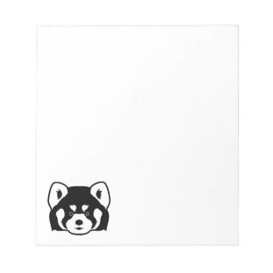 Red panda face notepad
