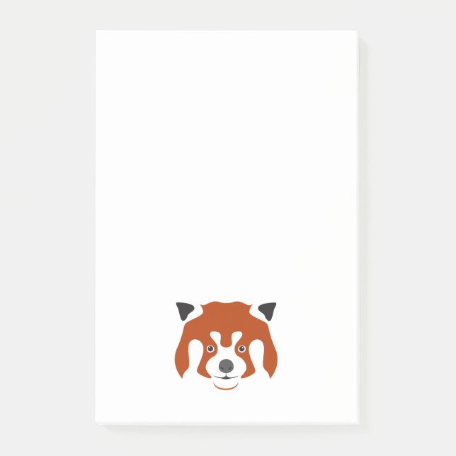 RED PANDA FACE POST-IT NOTES (Front)