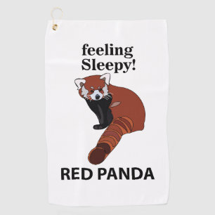 Red Panda Feeling Sleepy Funny Red Panda Golf Towel