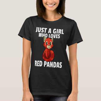 Red Panda For Girls Women T-Shirt