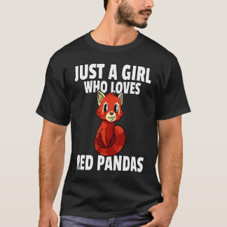 Red Panda For Girls Women T-Shirt