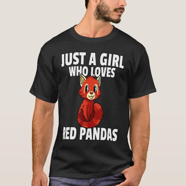 Red Panda For Girls Women T-Shirt (Front)