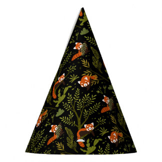 Red Panda Forest Zoo Animal Party Hat