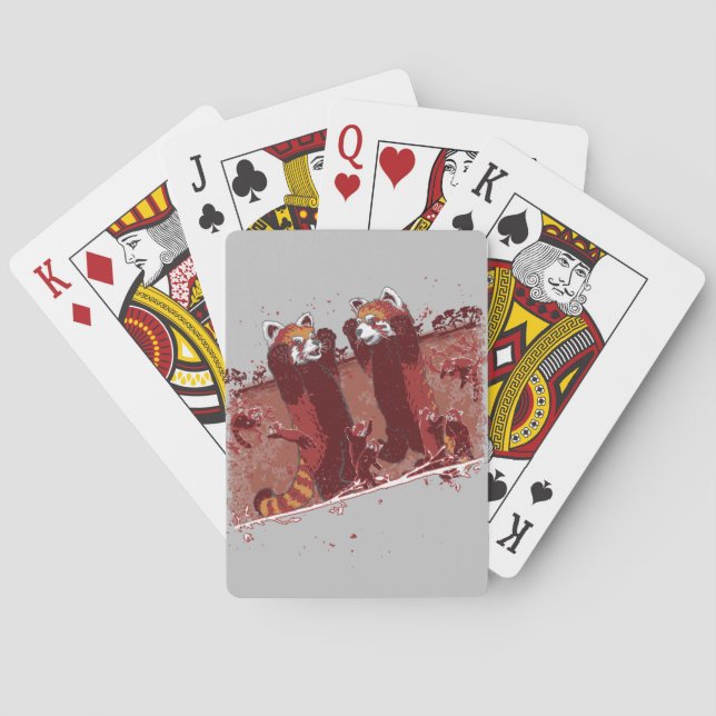 Red Panda Fury Playing Cards (Back)