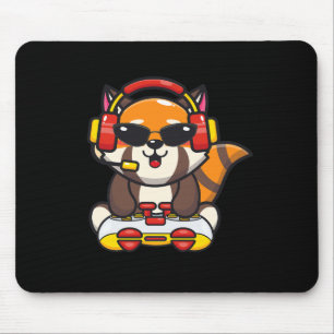 Red Panda Gamer Funny Red Pandas Animal Lover Grap Mouse Mat