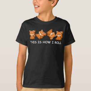 Red Panda Gift Kids This Is How I Roll T-Shirt