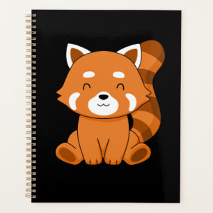Red Panda Gift Kids Women Kawaii Red Panda Planner