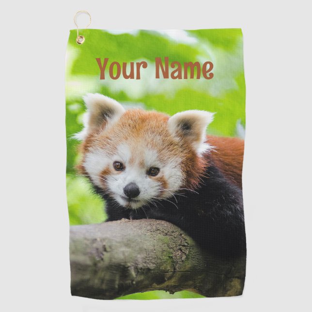 Red Panda Golf Towel (Front)