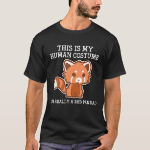 Red Panda Halloween Costume Boy Boys Mens Men Kids T-Shirt