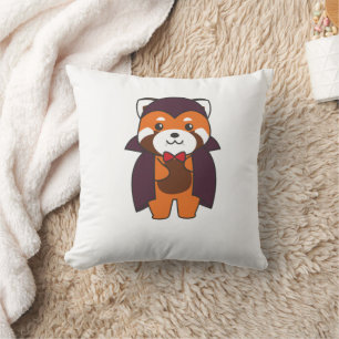Red Panda Halloween Cute Devil Vampire Costume Cushion
