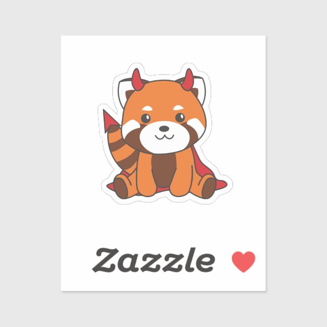 Red Panda Halloween Cute Devil Witch Costume (Sheet)