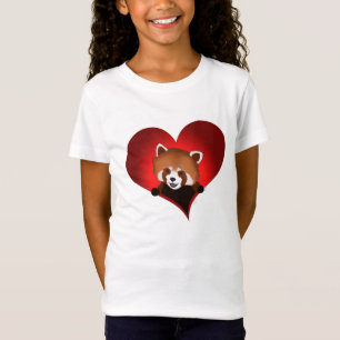 Red panda heart for kids T-Shirt