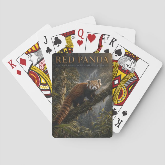 Red Panda Himalayan Forest ANIMALS Playing Cards (Back)