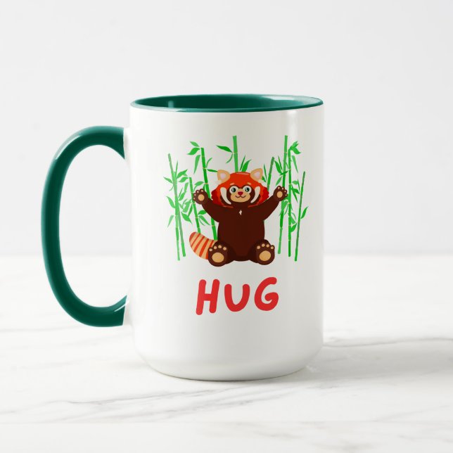 Red panda: HUG Mug (Left)