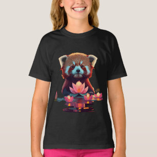 Red panda in a lotus pond T-Shirt