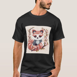 Red Panda In Cherry Blossom Garden Perfect Springt T-Shirt