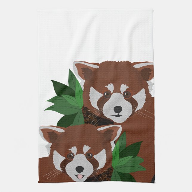 Red Panda Kitchen Towel (Vertical)