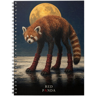 Red Panda Long Socks gothic Surreal Notebook