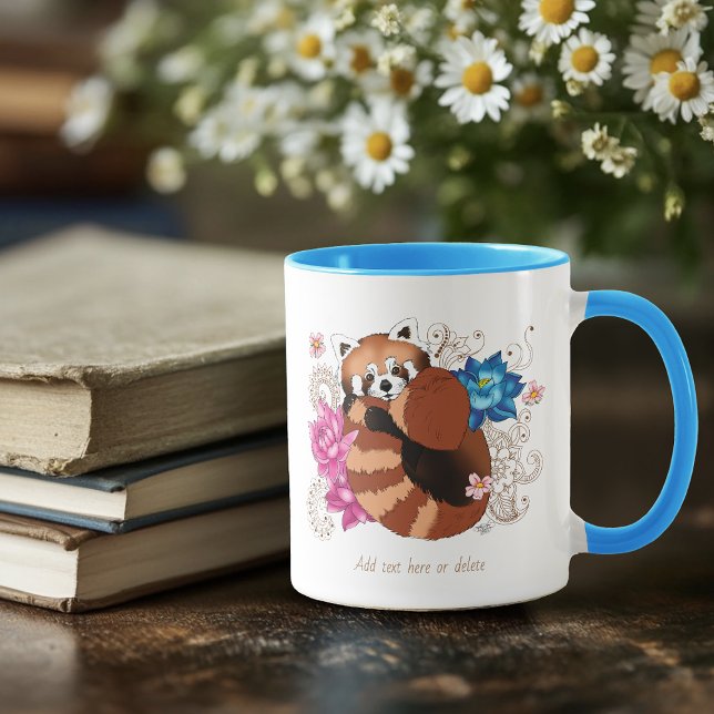 Red Panda Lotus Flower Henna Mug (Creator Uploaded)