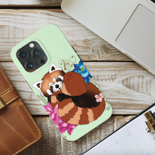 Red Panda Lotus Flowers Henna iPhone 13 Pro Case