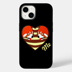 Red Panda Love heart iPhone 14 Case
