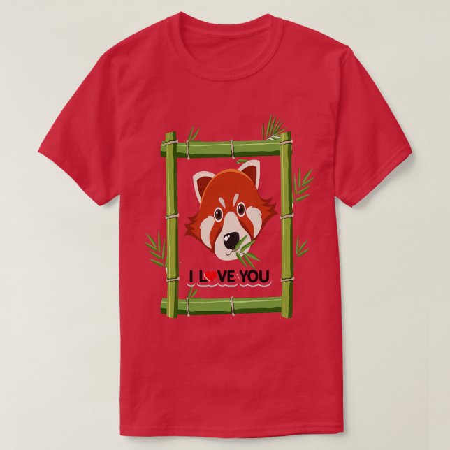 Red Panda Love T-Shirt (Design Front)