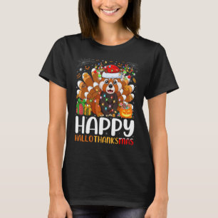 Red Panda Lover Halloween Christmas Happy Hallotha T-Shirt