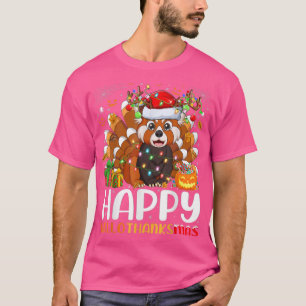 Red Panda Lover Halloween Christmas Happy Hallotha T-Shirt